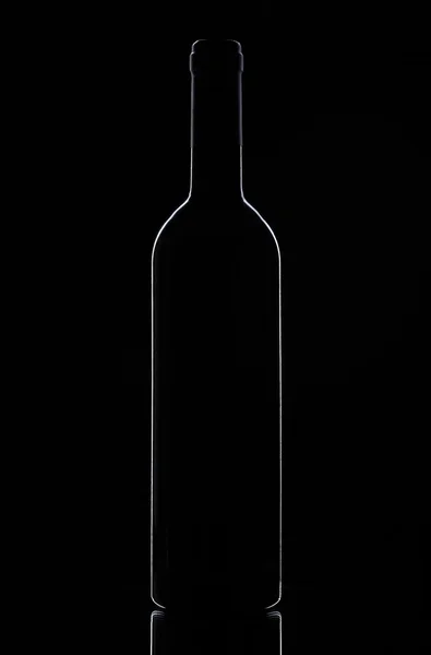 Wine bottle on a black background — Stock Photo, Image