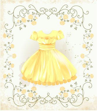 Sarı elbise Vintage etiketle
