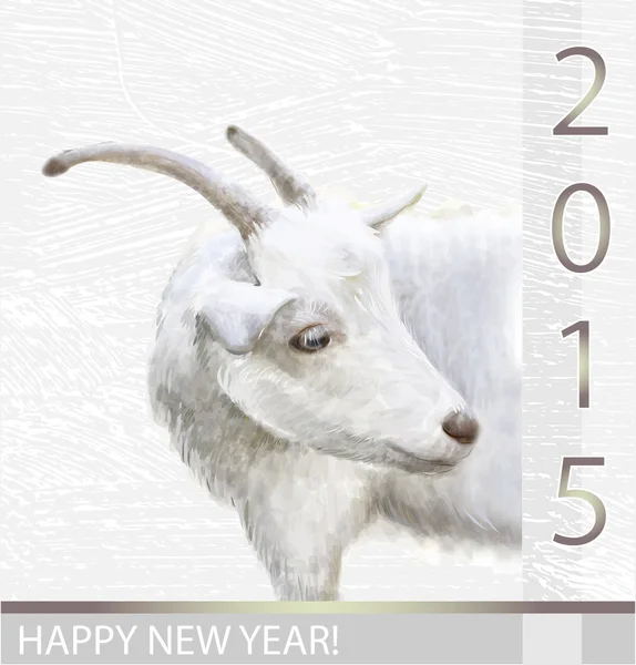 Goat is  the symbol of 2015 — Stock Vector