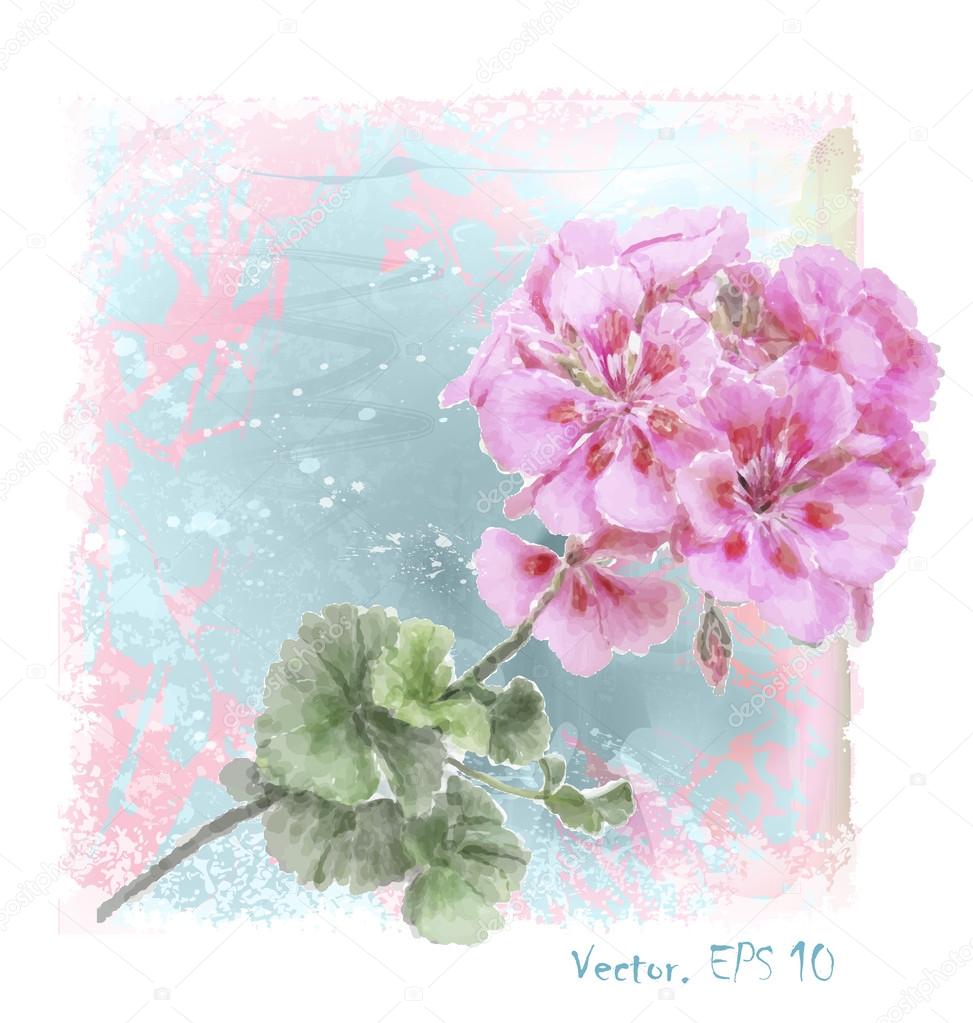 Dibujo de la flor de geranio imágenes de stock de arte vectorial | Depositphotos Dibujo de la flor de geranio imágenes de stock de arte vectorial | Depositphotos