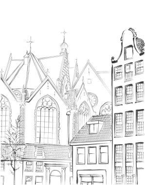 Amsterdam Vintage serbest el çizimi