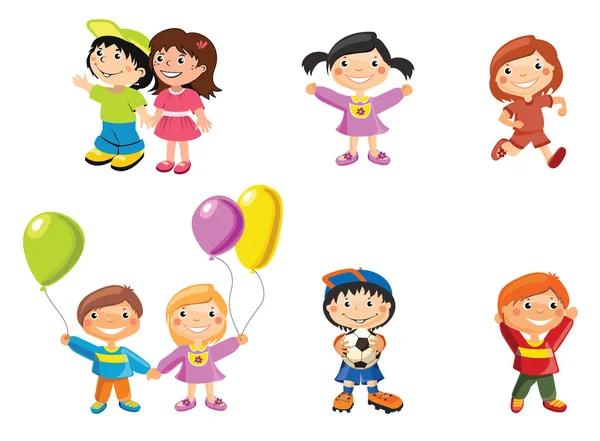 Dibujos animados de niños — Vector de stock