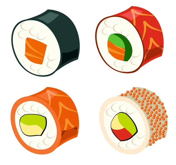 Set de vector de sushi — Archivo Imágenes Vectoriales