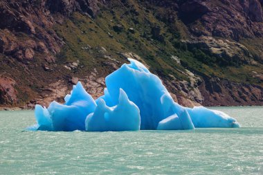 Eşsiz göl Viedma kurak Patagonya '