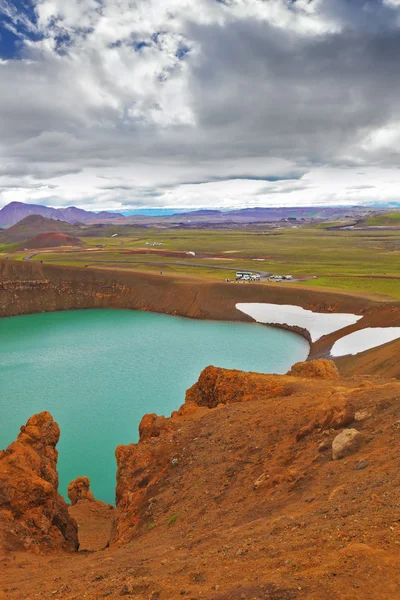 Schilderachtige lake, zomer in IJsland — Stockfoto