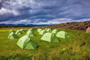  Scenic camp on meadow
