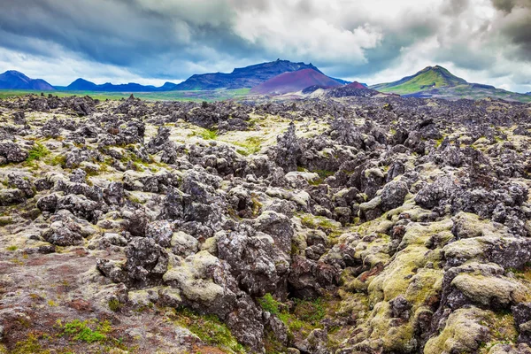Campos cobertos com lava — Fotografia de Stock