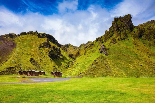 Campeggio in canyon Pakgil, Islanda — Foto Stock