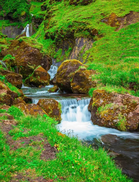 Waterfall from melting glacier — Φωτογραφία Αρχείου