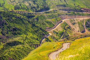 Hamat Gader yakınlarındaki İsrail-Ürdün sınırı