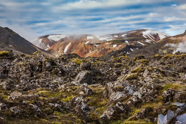 A Nemzeti Park Landmannalaugar reggel — Stock Fotó