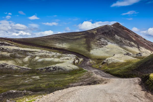 Vägen i nationalparken Lanmannalaugar — Stockfoto