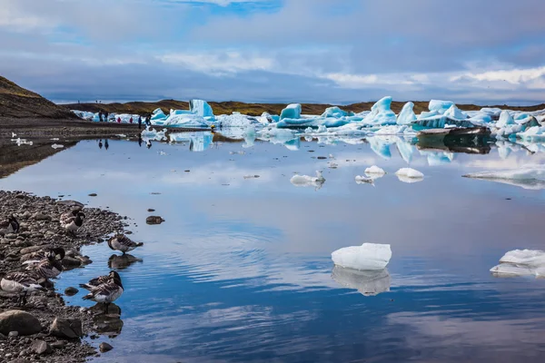 Λιμνοθάλασσα πάγου τον Ιούλιο — Φωτογραφία Αρχείου