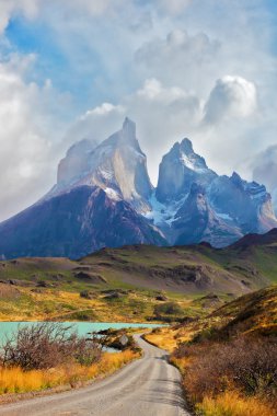 Majestic peaks of Los Kuernos clipart
