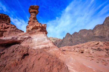 Dağlar Eilat sıcak bir günde Kuru