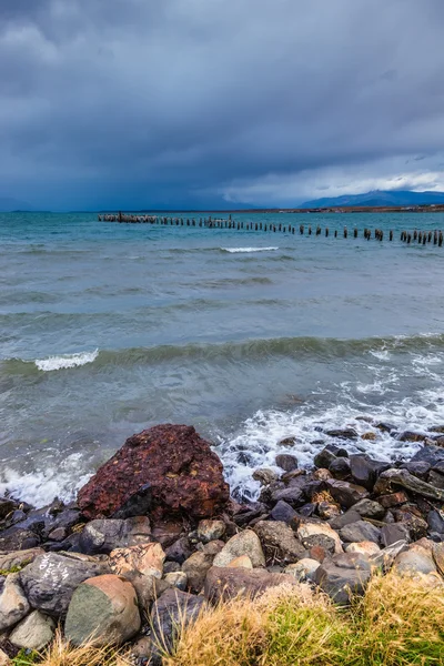 Verano de Magallanes en paseo marítimo, Punta Arenas — Foto de Stock