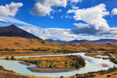 Patagonya'da güzel bir yaz sabahı 