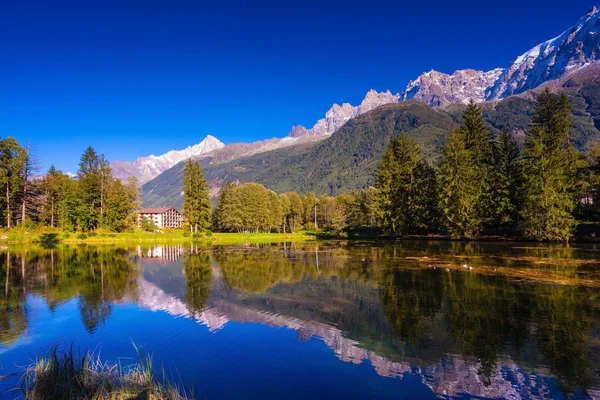 Górski kurort Chamonix, Prowansja — Zdjęcie stockowe