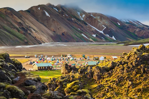 Roze dageraad in IJsland — Stockfoto
