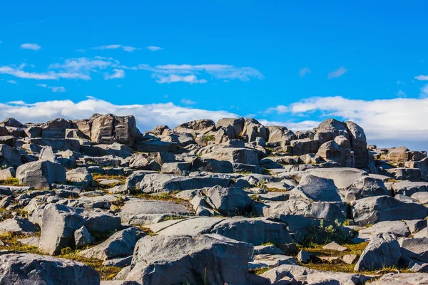 Steine auf Hochebene in der Nähe von Wasserfällen dettifoss — Stockfoto