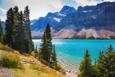 ormanlarla çevrili göl