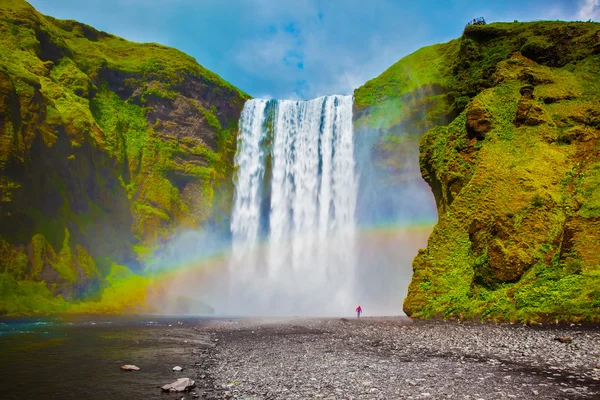 Cachoeira na Islândia - Skogafoss — Fotografia de Stock