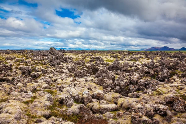 Campos de lava em Island — Fotografia de Stock