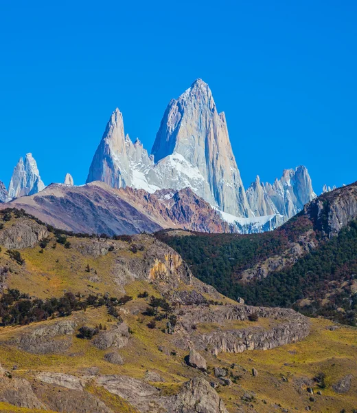 Incríveis topos de montanhas Fitzroy — Fotografia de Stock