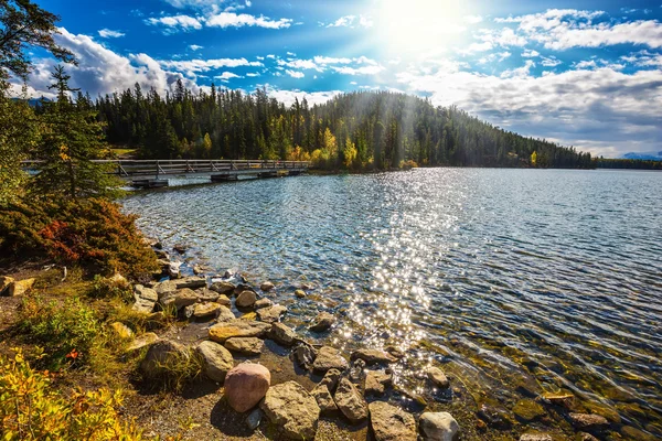 Sunny morning in the Rocky Mountains — Stock Photo, Image