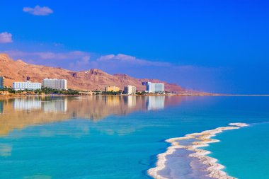 shoaled Dead Sea adlı İsrail sahil.