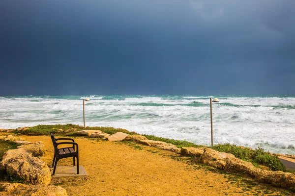 Il Mar Mediterraneo infuria — Foto Stock