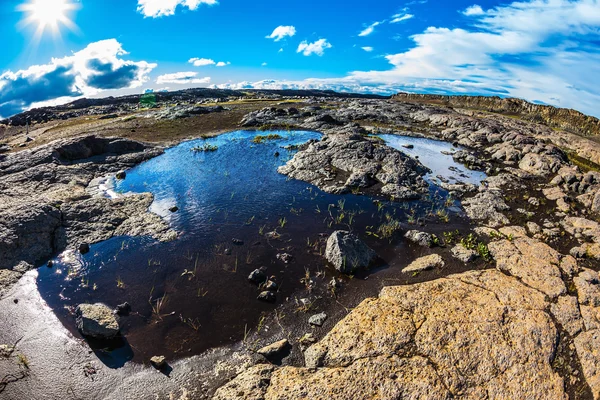 Islandia, charco piicturesco — Foto de Stock