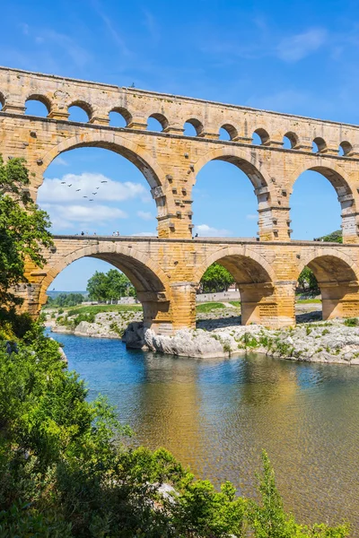 Aqueduto Pont du Gardon na Provença — Fotografia de Stock