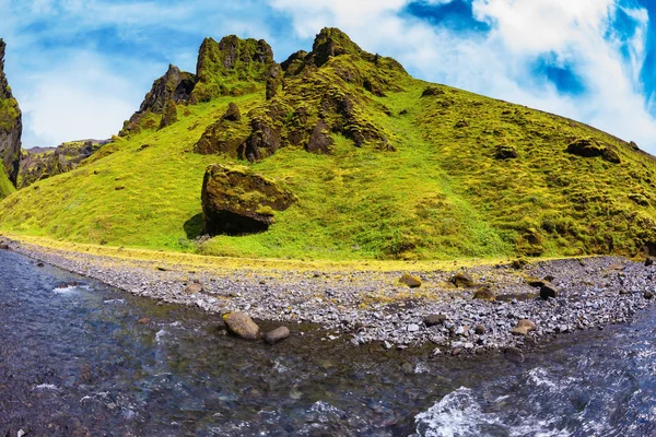 Verão panorâmico Islândia — Fotografia de Stock