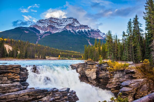 Powerful waterfall Athabasca
