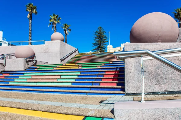 Escadaria Pitoresca Multicolorida Desce Porto África Sul Misteriosa Cidade Cabo — Fotografia de Stock