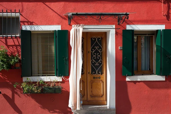 Provinsen Veneto Burano Färgglada Ljusa Hus Och Den Finaste Spets — Stockfoto