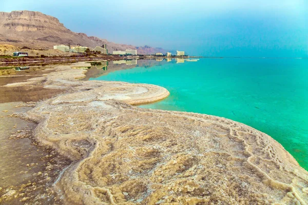 Buharlaşmış Tuzdan Yapılmış Resimli Beyaz Yollar Ekolojik Tıbbi Fotoğraf Turizmi — Stok fotoğraf