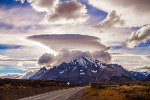 Sudamérica Increíbles Nubes Del Hemisferio Sur Patagonia Magnífico Parque Torres —  Fotos de Stock