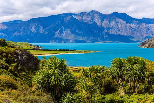 Nova Zelândia Ilha Sul Grande Viagem País Fabuloso Enorme Lago — Fotografia de Stock