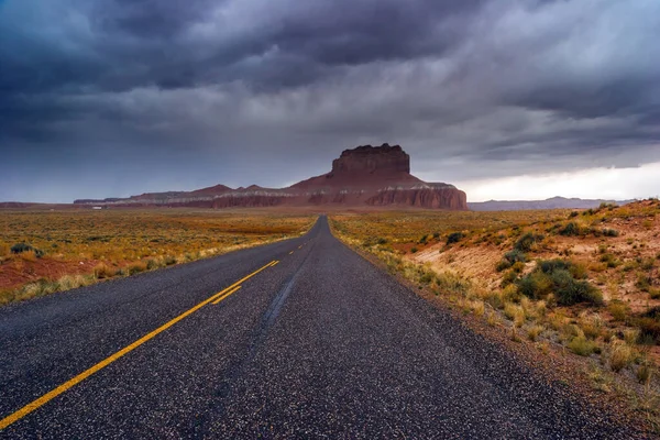 Road Goes Horizon Utah Red Grand Desert Usa Scenic State — Stock Photo, Image