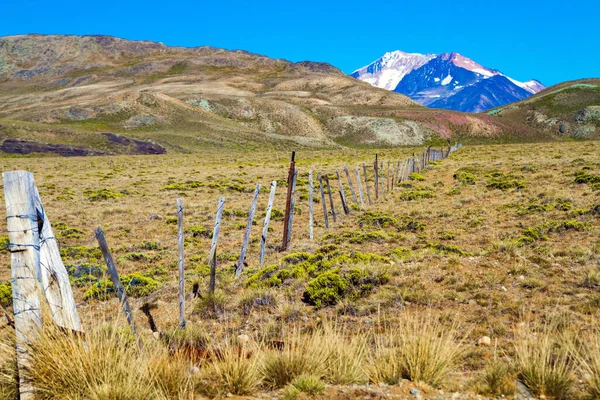 Los Glaciares Arjantin Güzel Doğal Parkı Toprak Kayalık Yol Pampa — Stok fotoğraf
