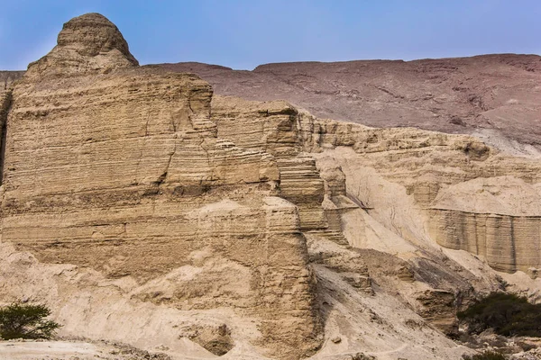 Pintoresco Cañón Piedra Las Montañas Del Desierto Judea Israel Mañana — Foto de Stock