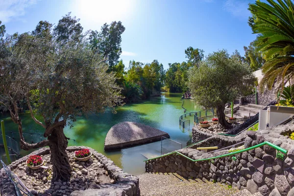 Yardenit Israël Sortie Jourdain Lac Galilée Lieu Cérémonie Symbolique Baptême — Photo