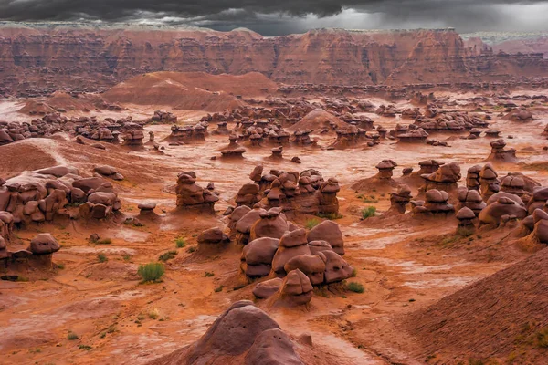 Hoodoo High Thin Geological Formations Goblin Valley Scenic Utah State — Stock Photo, Image