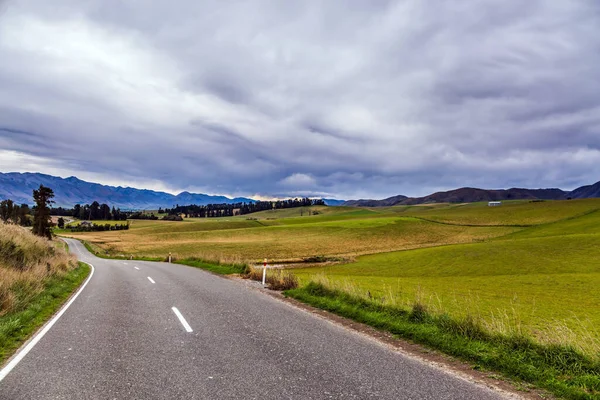 Christchurch Road Magnífico Paisaje Isla Sur Nueva Zelanda Las Colinas — Foto de Stock