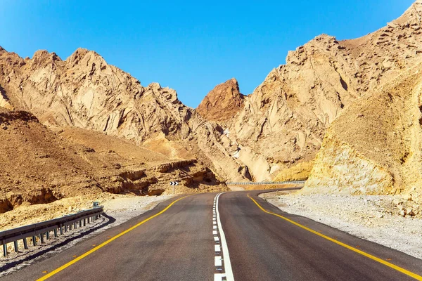 Herrliche Autobahn Verläuft Durch Die Eilat Berge Die Autobahn Verbindet — Stockfoto