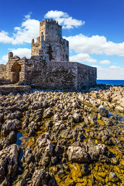 Magnífica Torre Vigilancia Tres Niveles Construida Sobre Largo Cabo Mar — Foto de Stock