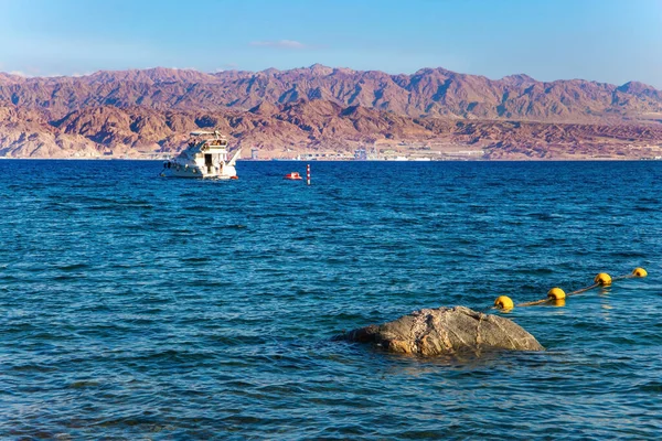 Sur Israel Golfo Eilat Magnífico Balneario Mar Rojo Rocas Rojas —  Fotos de Stock