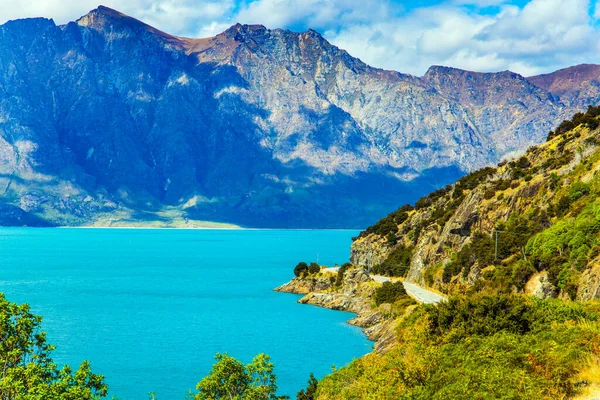 Nova Zelândia Ilha Sul Grande Viagem País Fabuloso Enorme Lago — Fotografia de Stock